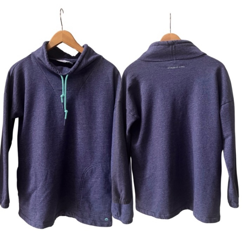 Vineyard Vines drawstring funnel / cowl neck neck sweatshirt size small- perfect
